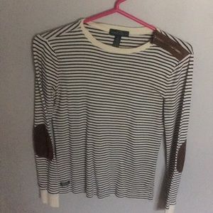 LRL striped long sleeve cotton top
